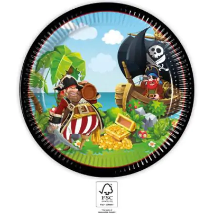 Island Pirates, Kalóz papírtányér 8 db-os 23 cm FSC termékfotó