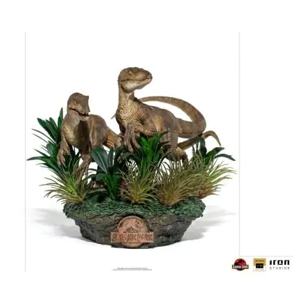 Jurassic Park Deluxe Art Scale 1/10 Just The Two Raptors szobor figura 20 cm termékfotó