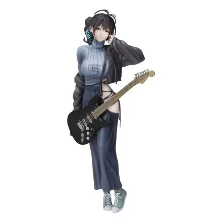 Juroku Illustration Guitar Meimei Backless Dress PVC szobor figura 26 cm termékfotója