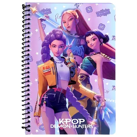 K-pop Démonvadászok Warrior Trio B/5 vonalas spirál füzet 70 lapos termékfotó