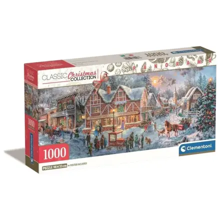 Karácsonyi falu Getting Ready 1000 db-os panorama puzzle Clementoni termékfotó