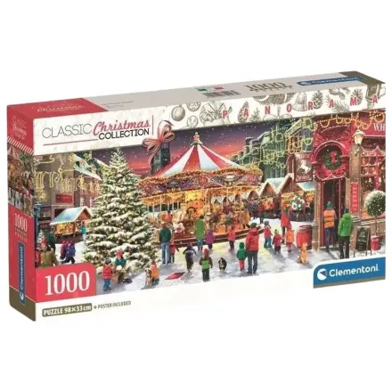Karácsonyi falu Village 1000 db-os panorama puzzle Clementoni termékfotó