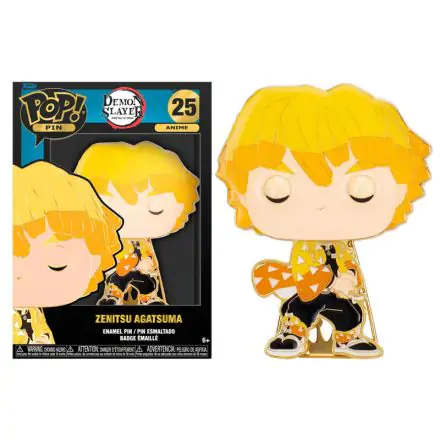 Demon Slayer Kimetsu No Yaiba Zenitsu Agatsuma Big  Enamel POP Pin 10cm termékfotó