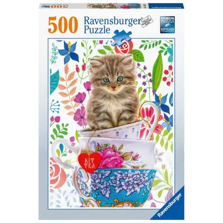 Kitten in mug puzzle 500db-os termékfotó
