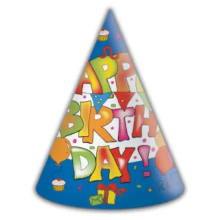 Kokliko Happy Birthday, Parti kalap, csákó 6 db-os termékfotó
