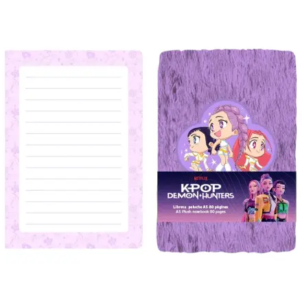 Kpop Demon Hunters Chibi A5 plüss jegyzetfüzet termékfotó