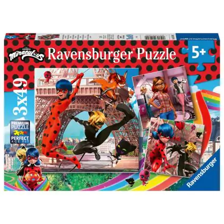 Lady Bug Miraculous puzzle 3x49db-os termékfotó