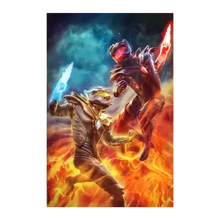 Legend of the White Dragon Art Print White Dragon vs Dragon Prime 41 x 61 cm - keretezetlen vászonkép termékfotó