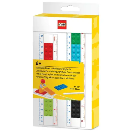 Lego Construction worker vonalzó minifigurával termékfotó