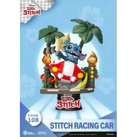 Lilo & Stitch D-Stage Stitch Racing Car Closed Box Version PVC Diorama 15 cm termékfotó