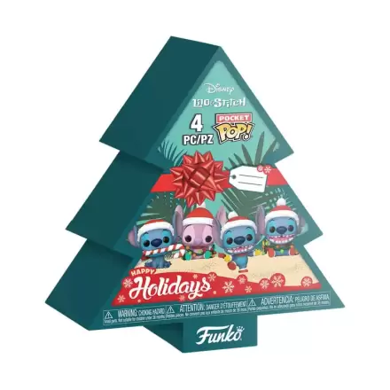Lilo&Stitch Holiday 2025 Pocket Funko POP! Vinyl 4 db-os figura csomag Tree Holiday Box 4 cm termékfotó