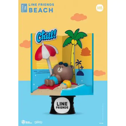Line Friends D-Stage  Beach Closed Box Version PVC Dioráma szobor 16 cm termékfotó