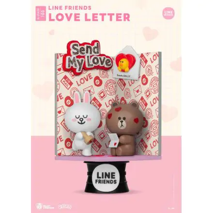 Line Friends D-Stage Love Letter PVC Dioráma szobor 16 cm termékfotó