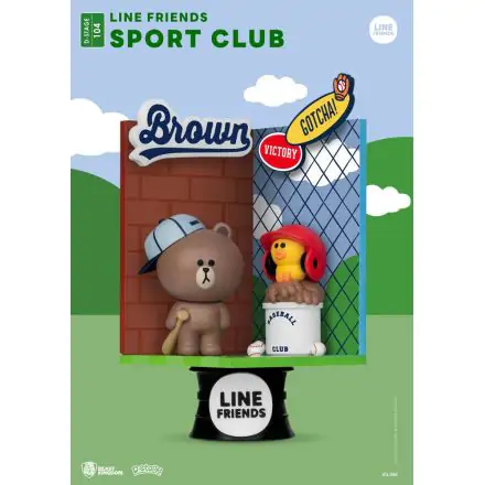 Line Friends D-Stage Sport Club Closed Box Version PVC Dioráma szobor 16 cm termékfotó