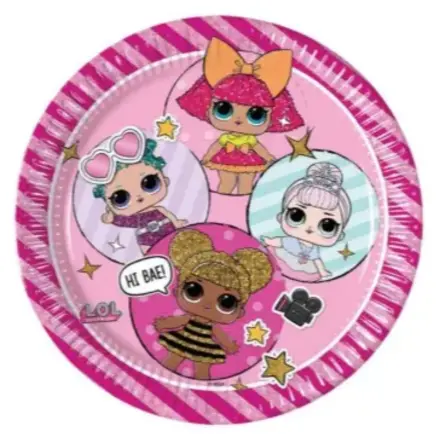 LOL Surprise Glitterati papírtányér 8 db-os 23 cm FSC termékfotó
