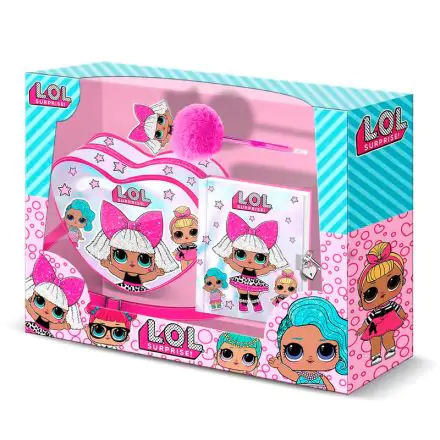 LOL Surprise heart táska + keményfedeles füzet + toll ajándékcsomag termékfotó