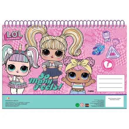 LOL Surprise Many Feels A/4 spirál vázlatfüzet, 30 lapos termékfotó