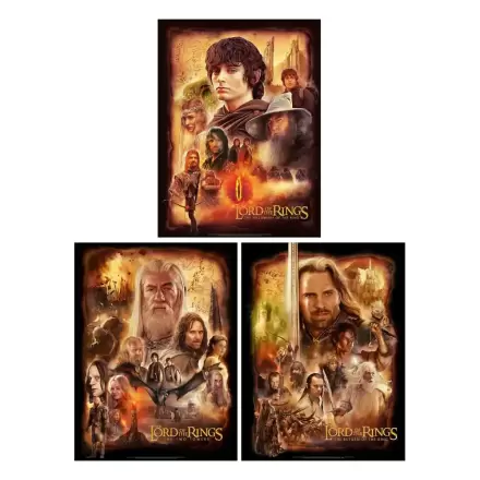 Lord of the Rings Art Prints The Fellowship of the Ring 46 x 61 cm - 3 db-os keretezetlen vászonkép csomag termékfotó