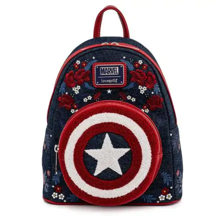 Loungefly Captain America 80th Floral Shield 80th táska hátizsák 26cm termékfotó