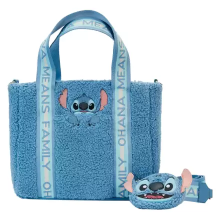 Loungefly Disney Stitch plüss bevásárló táska és pénztárca termékfotója