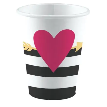 Love papír pohár 8 db-os 250 ml termékfotó