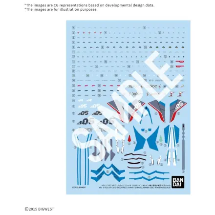 Macross HG 1/100 VF-31J Siegfried (Hayate Use) Water Decal modell készlet kiegészítő termékfotó