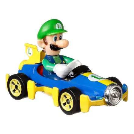 Mario Kart Hot Wheels Diecast jármű 1/64 Luigi (Mach 8) 8 cm termékfotó