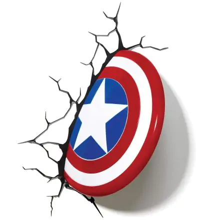 Marvel 3D LED lámpa Amerika Kapitány Pajzs termékfotója