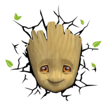 Marvel 3D LED lámpa Baby Groot Face 3D termékfotója