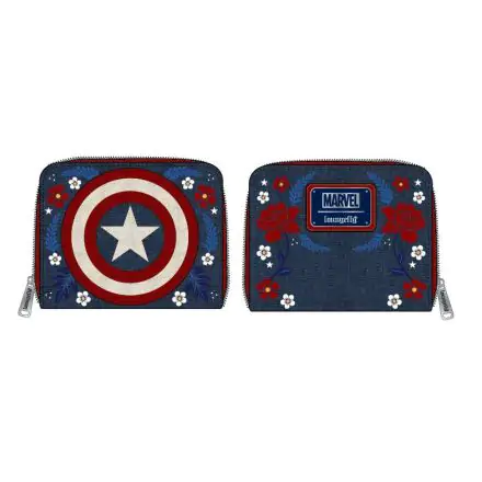 Marvel Captain America 80th Anniversary Floral Shield pénztárca termékfotó