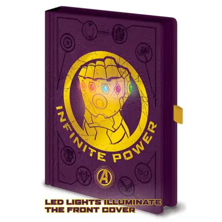 Marvel Bosszúállók Infinity War Thanos A5 jegyzetfüzet led-es világítással termékfotó