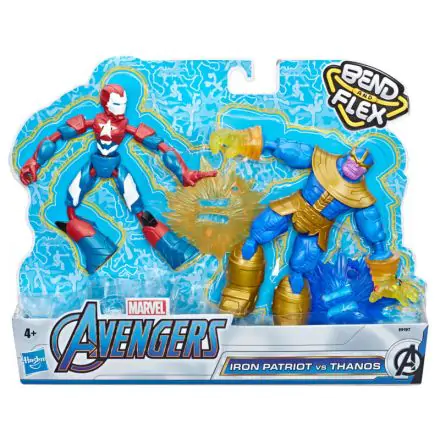 Marvel Bosszúállók Iron Patriot vs Thanos Bend and Flex csomag 2 figuras 15cm termékfotó