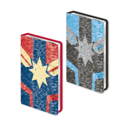 Marvel Captain Marvel flitteres prémium A5 jegyzetfüzet termékfotó