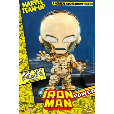 Marvel Comics Cosbaby (S) Mini figura Iron Man (Metallic Gold Armor) 10 cm termékfotó
