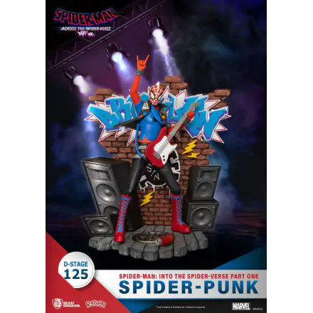 Marvel D-Stage Spider-Man: Across the Spider-Verse Part One-Spider-Punk PVC Diorama szobor figura 15 cm termékfotó