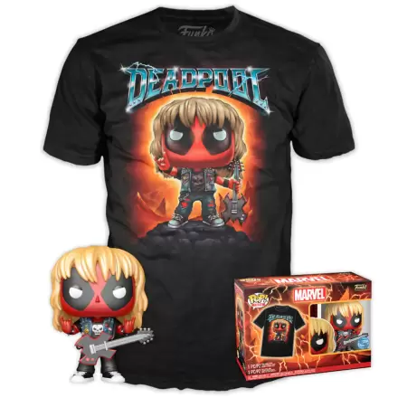 Marvel Deadpool Funko POP figura és póló csomag Heavy Metal [L] termékfotója