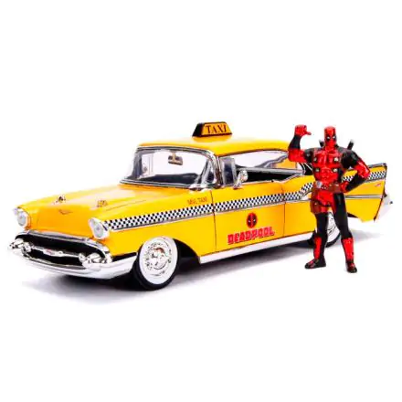 Marvel Deadpool Taxi fém autó & figura csomag termékfotó