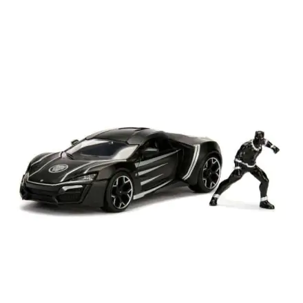 Marvel Diecast Model 1/24 Black Panther & 2017 Lykan Hypersport termékfotó