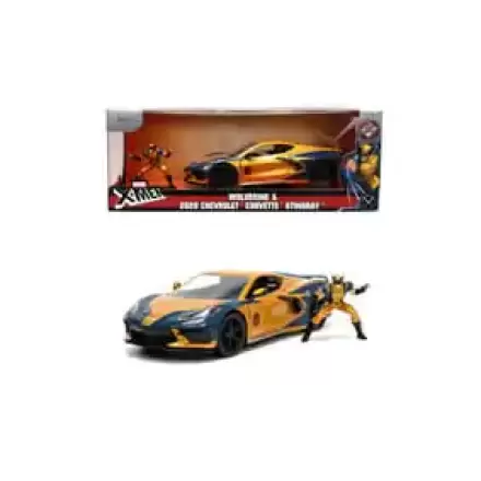 Marvel Diecast Model 1/24 Chevy Corvette X-Men Wolverine termékfotó