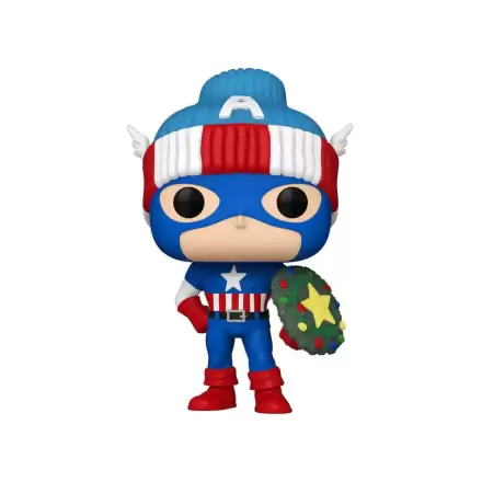 Marvel Funko POP! Vinyl Figure Holiday Capt. America 9 cm termékfotója