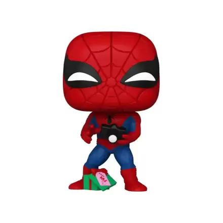 Marvel Funko POP! Vinyl figura Holiday Spider-Man w/Open gift 9 cm termékfotója