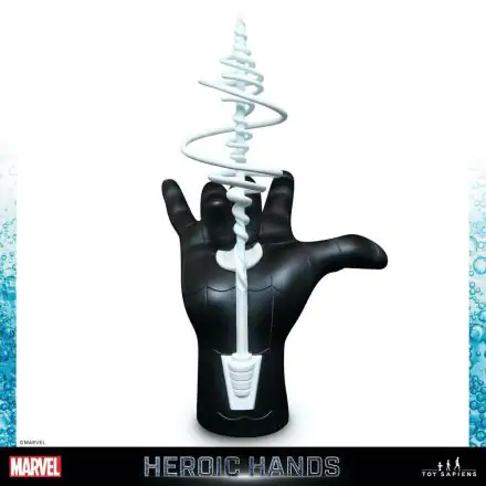 Marvel Heroic Hands Life-Size #1B Spider-Man Black Suit életnagyságú kéz szobor figura 26 cm termékfotója