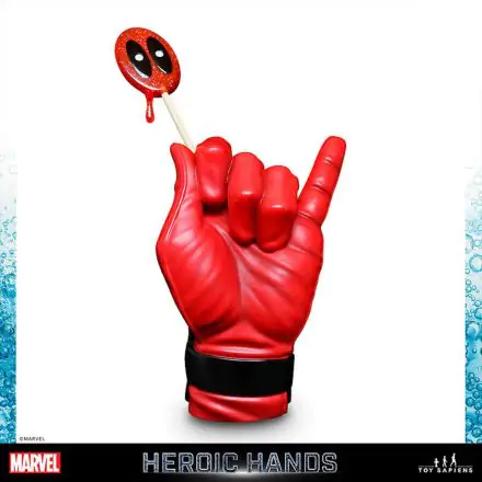 Marvel Heroic Hands Life-Size #3A Deadpool életnagyságú kéz szobor figura 25 cm termékfotója