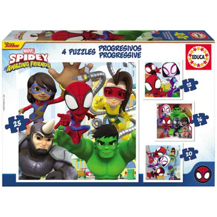 Marvel Spidey Amazing Friends progressive puzzle 12-16-20-25db-os termékfotója