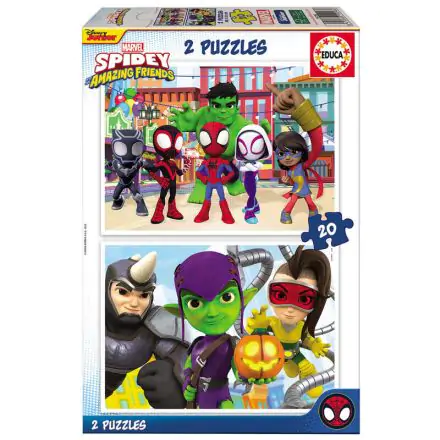 Marvel Spidey Amazing Friends puzzle 2x20db-os termékfotója