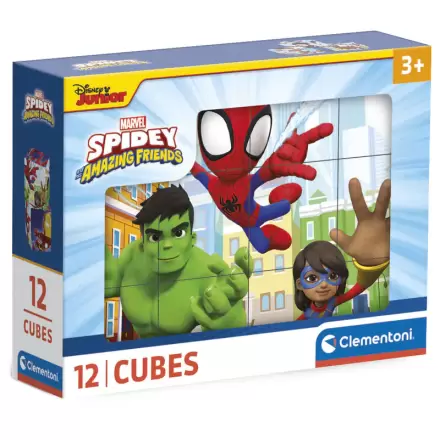 Marvel Spidey and His Amazing Friends kocka puzzle 12db-os termékfotója