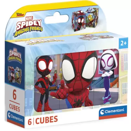 Marvel Spidey and His Amazing Friends kocka puzzle 6db-os termékfotója