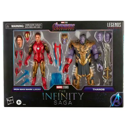 Marvel The Infinity Saga Avengers Endgame Iron Man Mark LXXXV and Thanos 2db-os figura csomag 15cm termékfotó