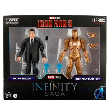 The Infinity Saga Marvel Legends Action Figure 2-Pack 2021 Happy Hogan & Iron Man (Iron Man 3) 15 cm termékfotója