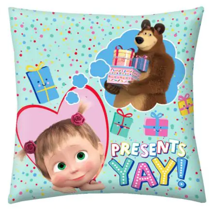 Mása és a medve párna, díszpárna 40*40 cm termékfotó